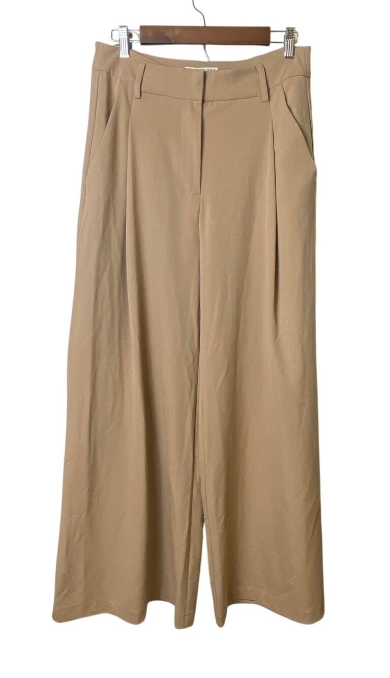 Signature 8 Women's High Rise Wide Leg Dark Khaki Dress Pants Size Medium NWT